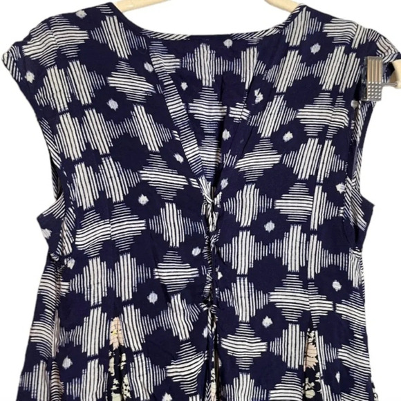 Anthropologie Dress Women’s Sz Small Maeve Indiga Patchwork Boho Corset Tassel - Picture 8 of 12